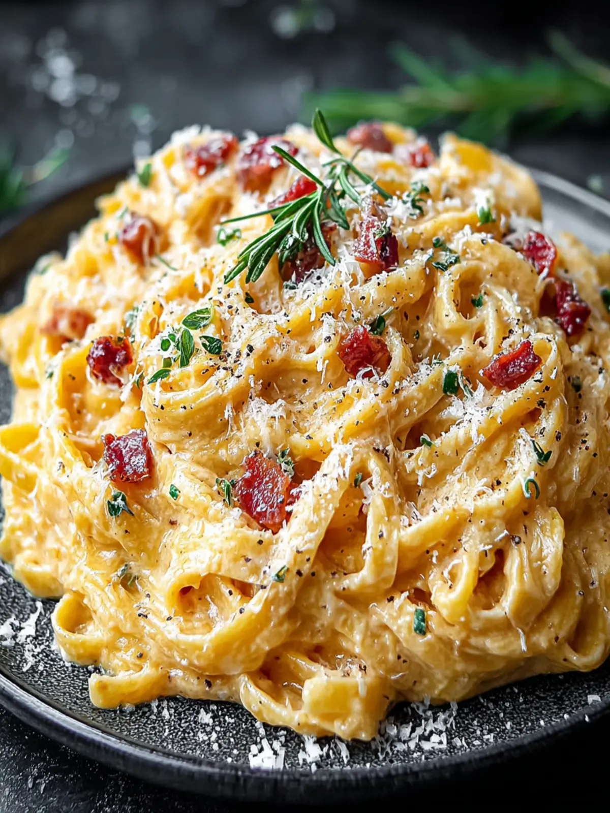 Indulge in Creamy Christmas Fettuccine Pasta Bliss First Image