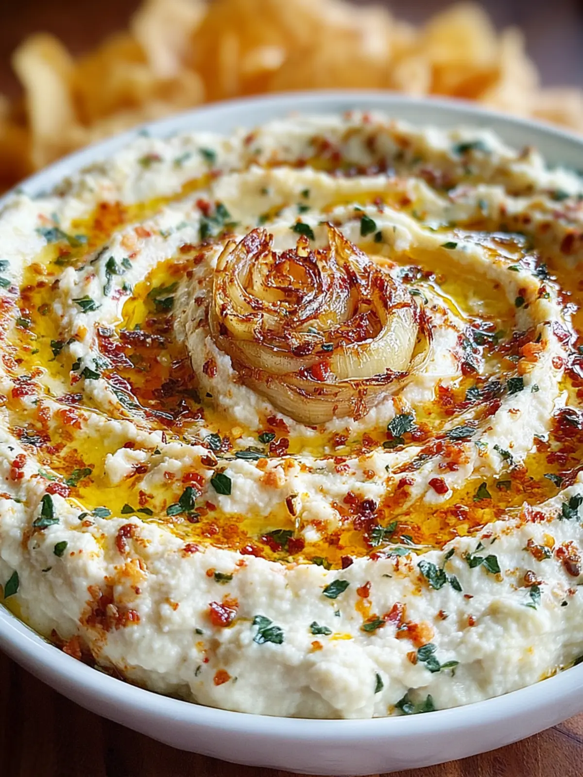 Irresistible Roasted Onion and Garlic Dip Recipe First Image
