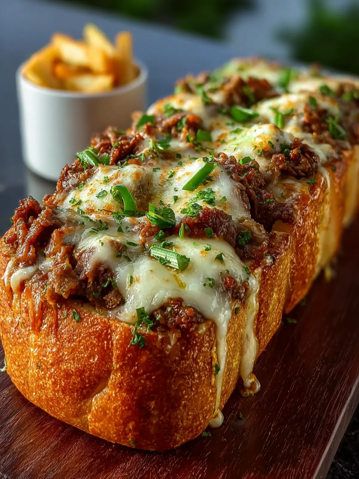 Cheesesteak Stuffed Garlic Bread Loaf First Image