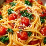 Delightful One-Pot Spaghetti with Tomato and Kale Recipe First Image