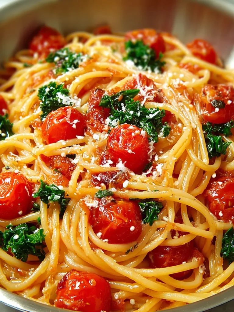 Delightful One-Pot Spaghetti with Tomato and Kale Recipe First Image