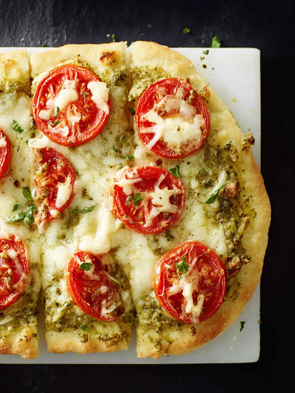 Three Cheese Pesto Flatbread First Image