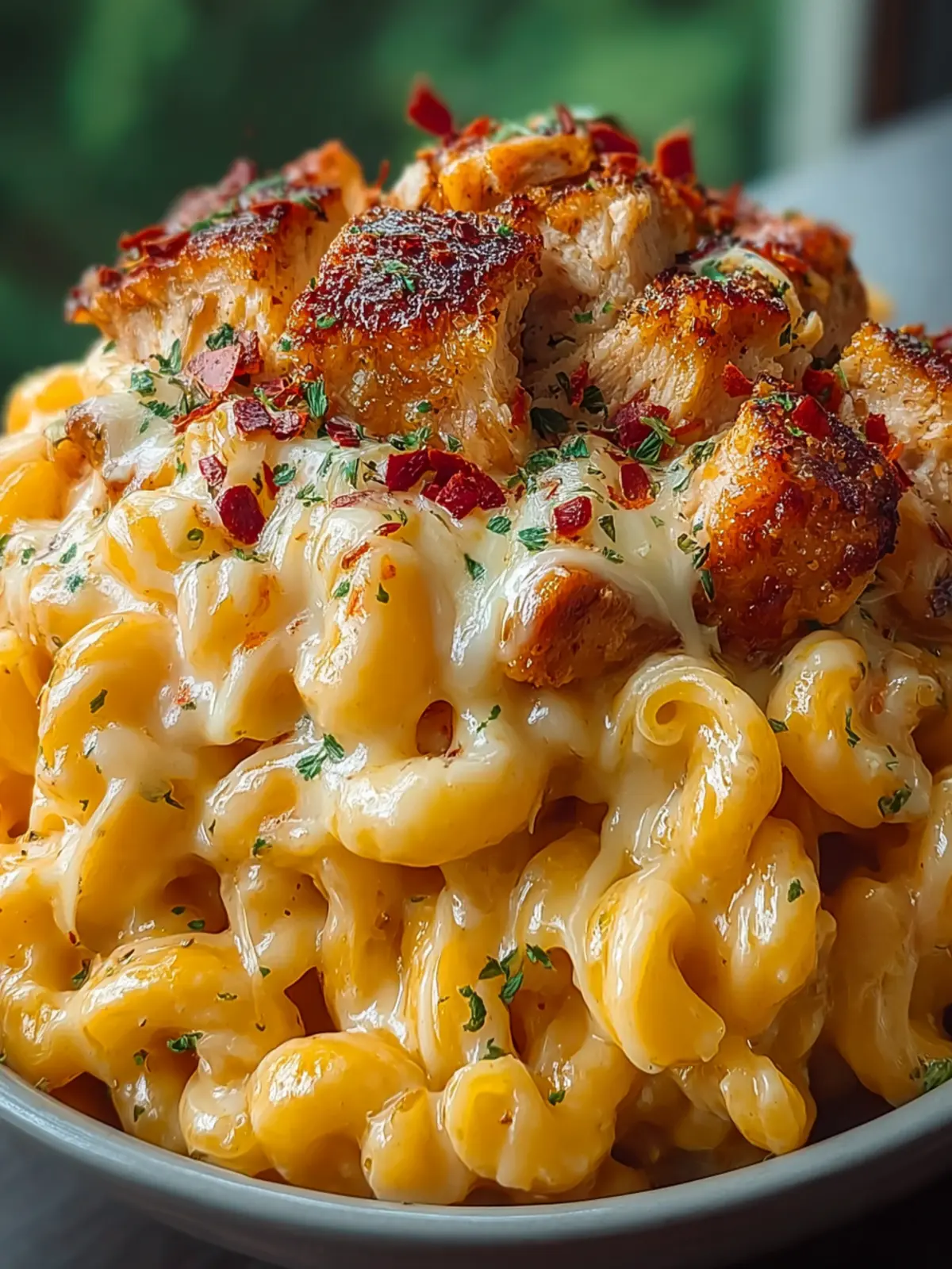 Creamy Honey Pepper Chicken Mac and Cheese Delight First Image