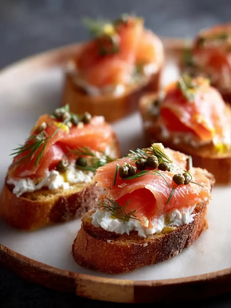 Elegant Smoked Salmon Crostini Recipe First Image