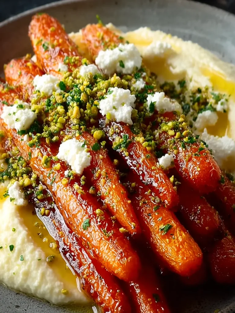 CRISPY CARROT FRIES WITH WHIPPED HONEY-RICOTTA & PISTACHIO GREMOLATA First Image