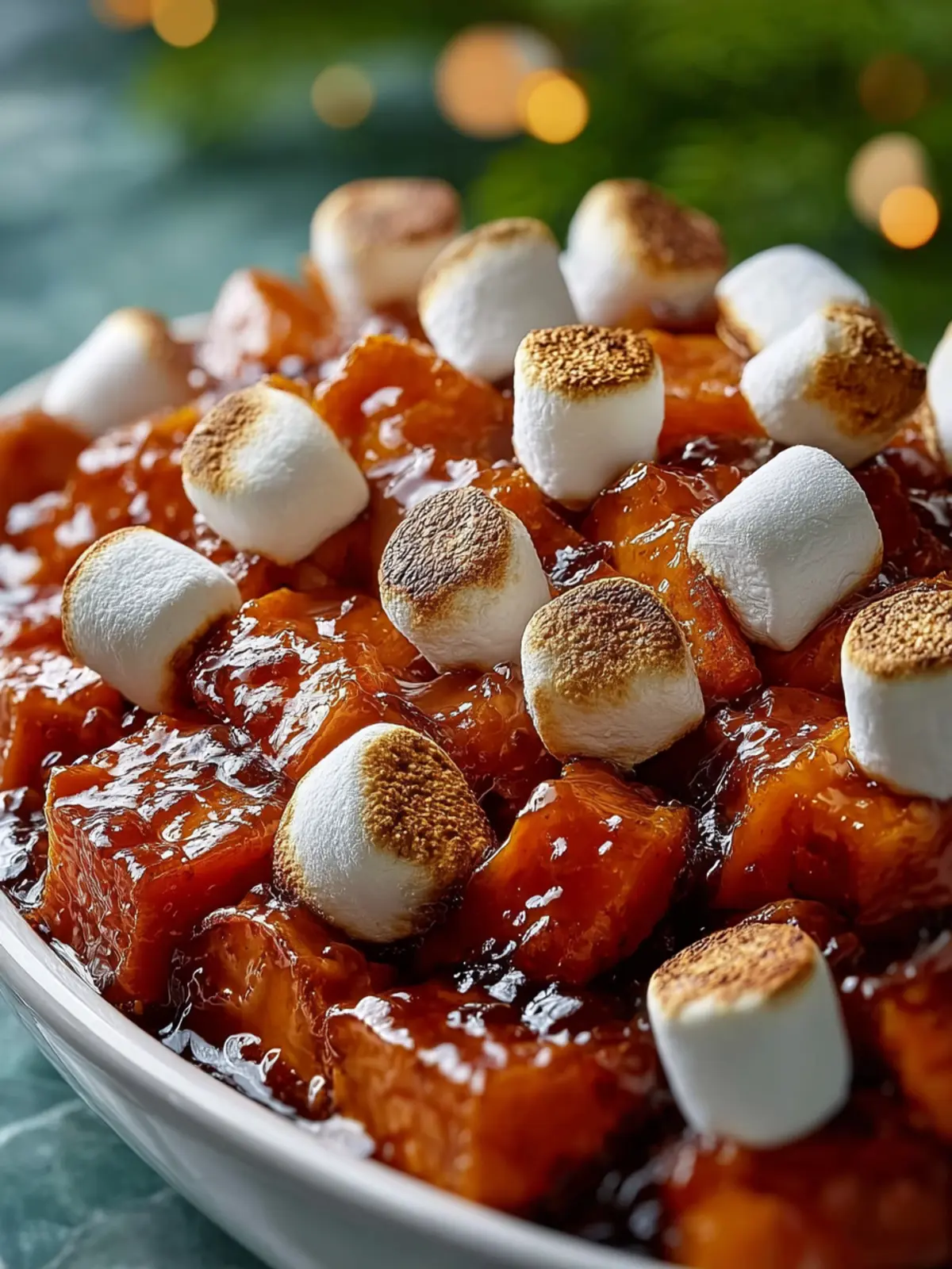 Glazed Candied Sweet Potatoes With Marshmallows First Image