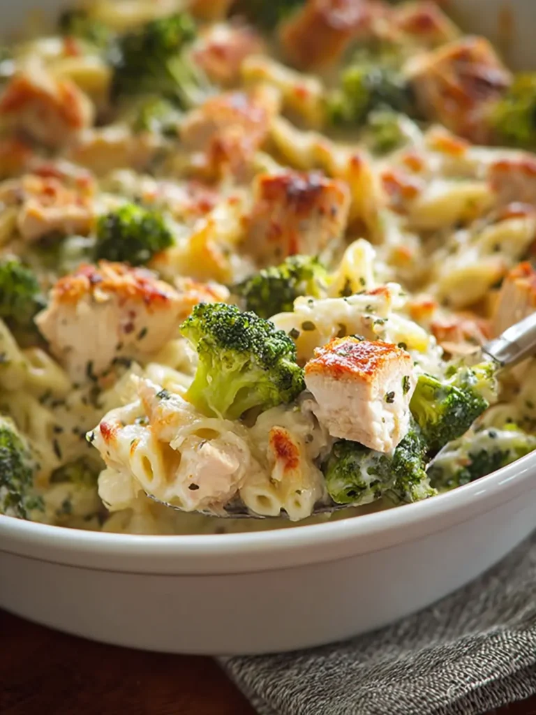 Creamy Chicken Alfredo Bake with Broccoli First Image