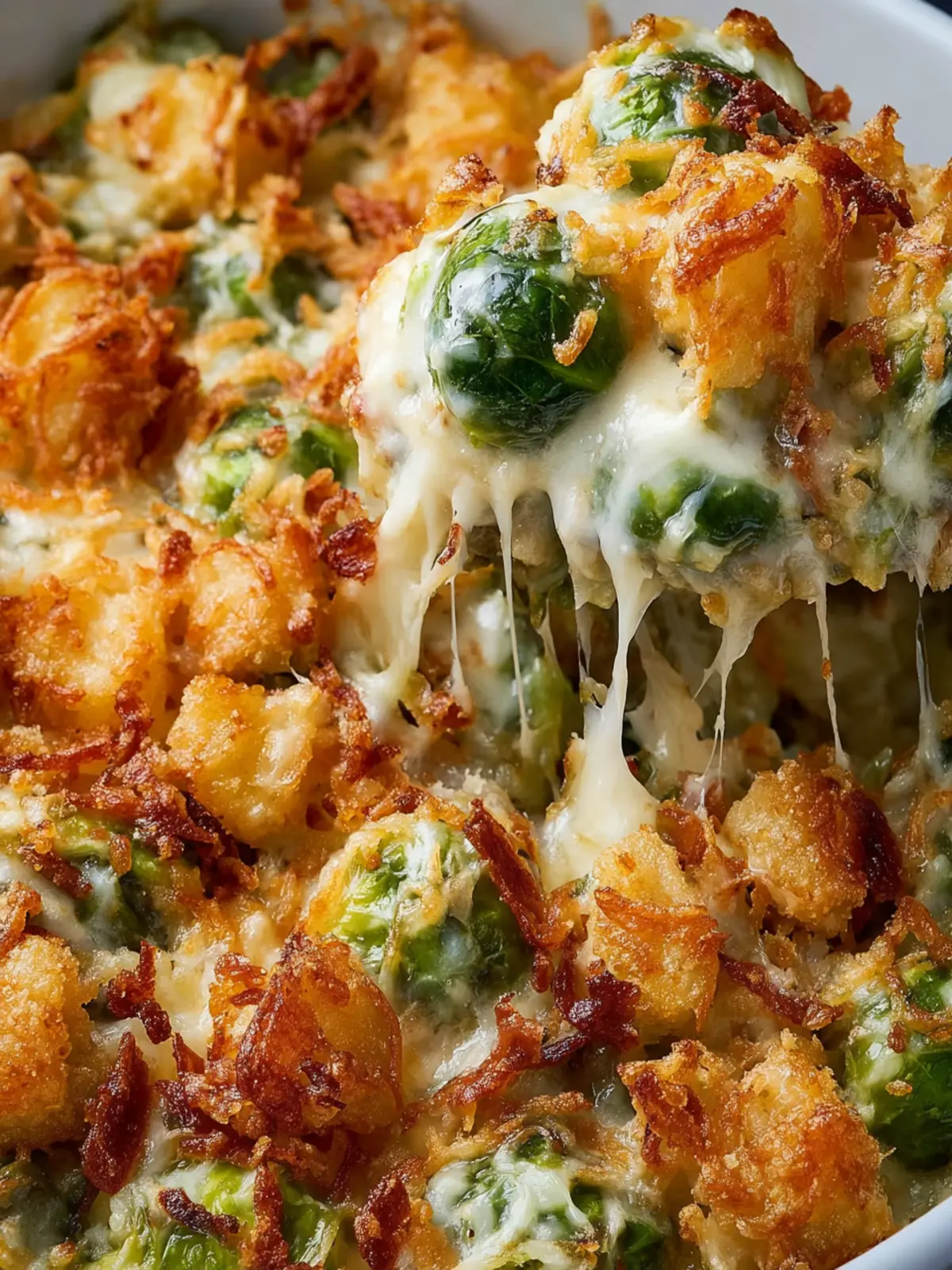 Cheesy Brussels Sprout Casserole First Image