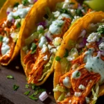 Crockpot Crispy Buffalo Chicken Tacos with Jalapeño Ranch First Image