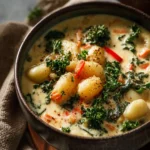 30-Minute Creamy Vegetarian Gnocchi Soup with Coconut Milk First Image