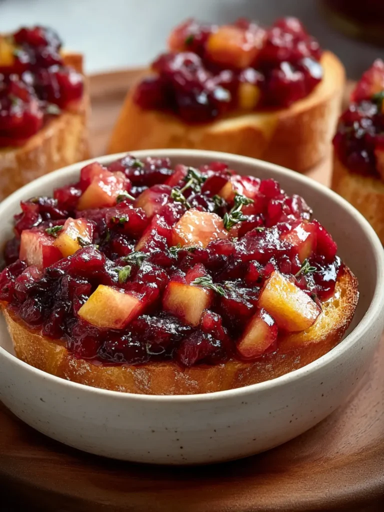 Elevate Appetizers: Apple Cranberry Chutney with Crostini First Image