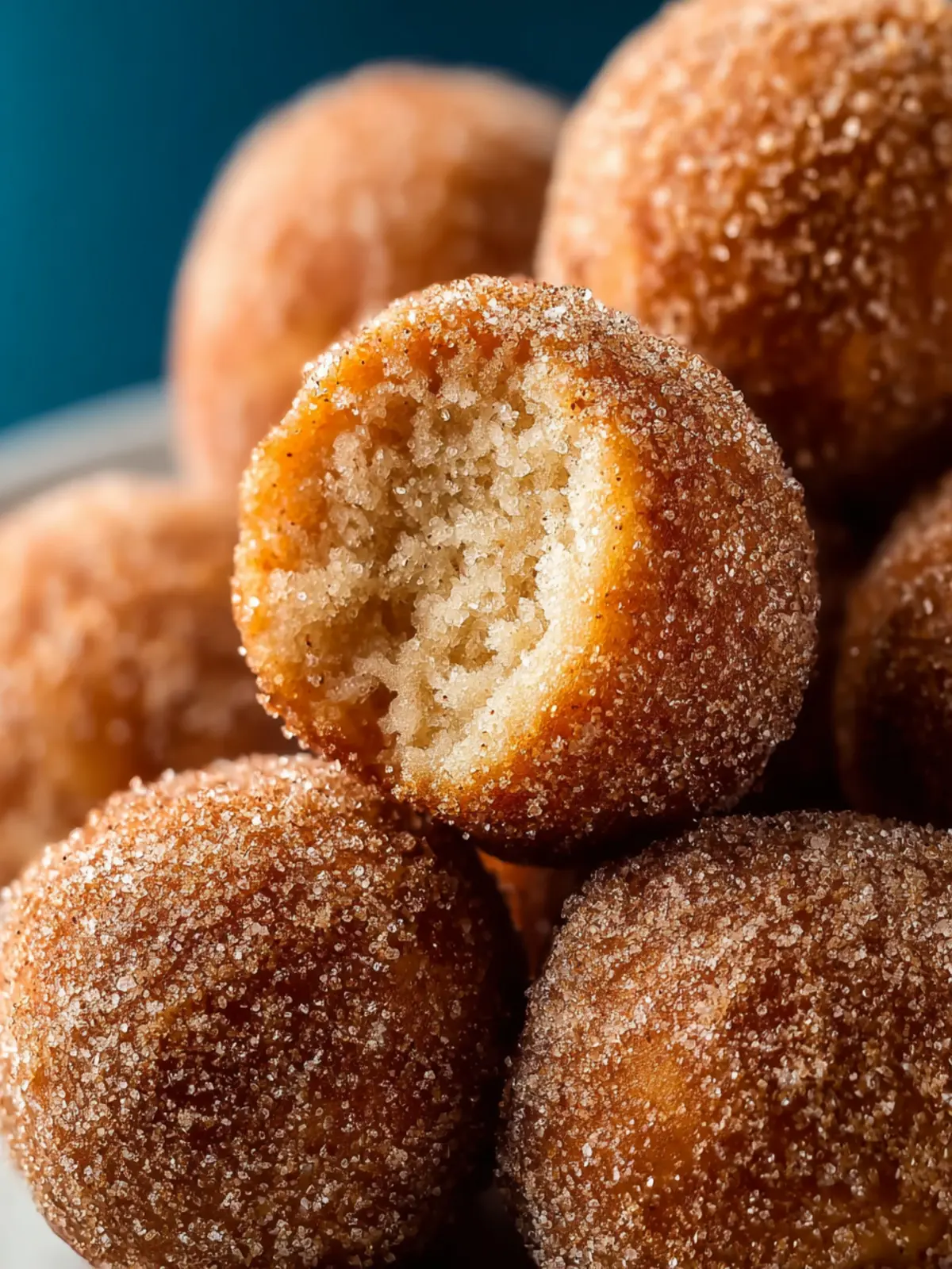 Homemade Cinnamon Sugar Donut Holes First Image