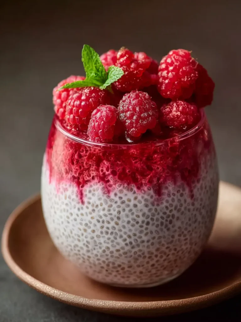 Vanilla Raspberry Chia Pudding First Image