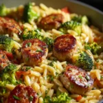 Savory Chicken Sausage Broccoli Orzo for Cozy Weeknights First Image