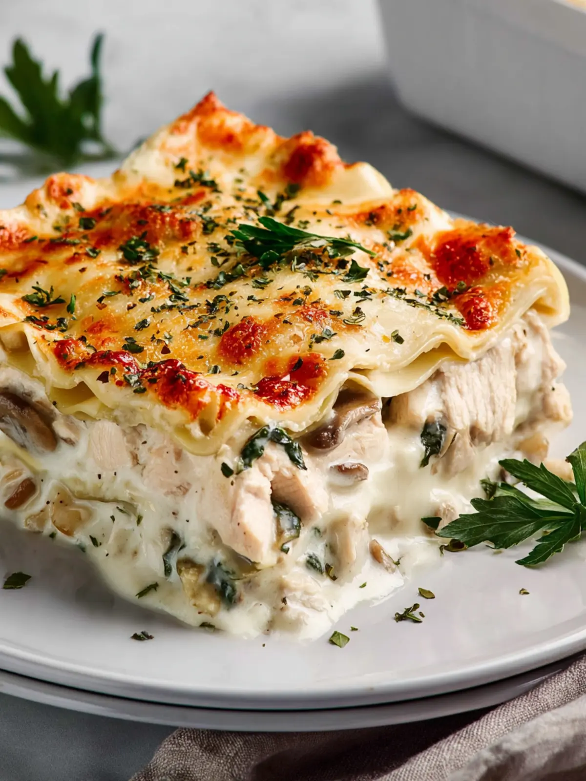 Creamy Chicken Lasagna with Bechamel Sauce First Image