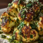 Savory Roasted Cauliflower with Parmesan and Pesto First Image