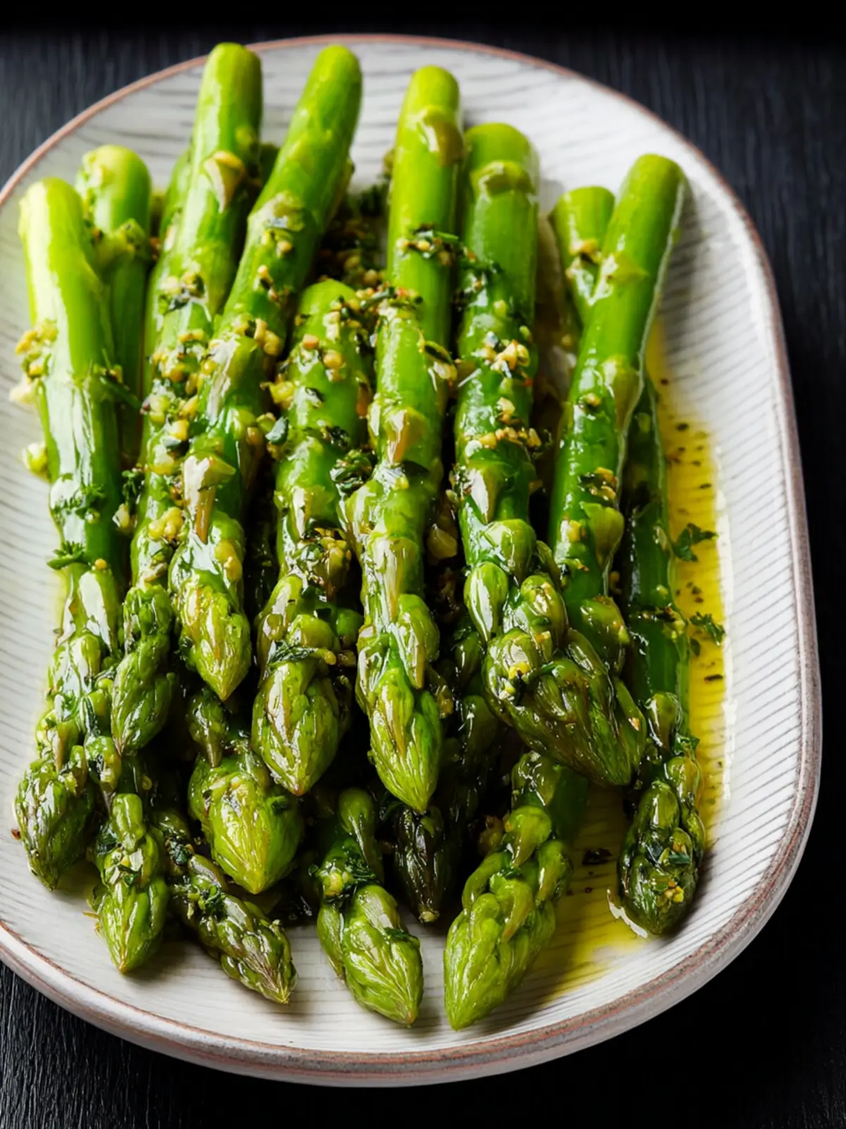 Barely Cooked Asparagus with Lemon Mustard Vinaigrette First Image