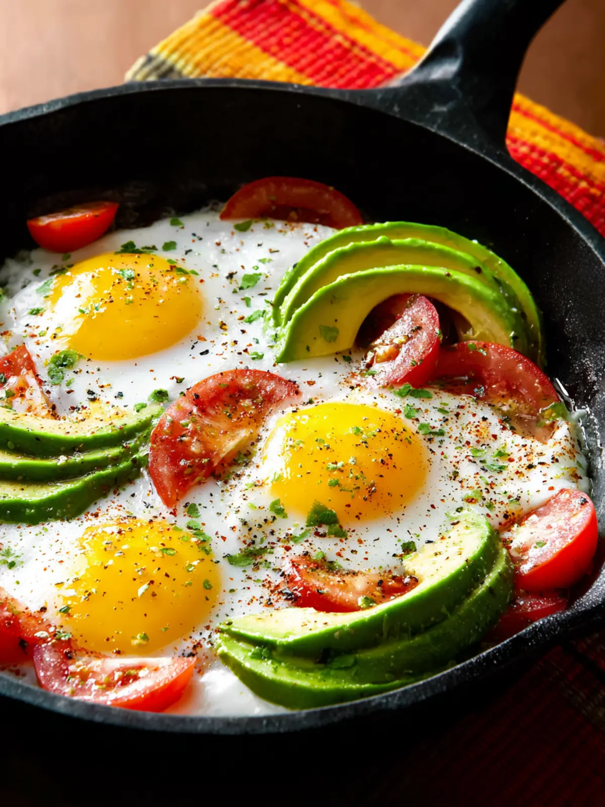 Egg Skillet with Avocado and Tomatoes First Image
