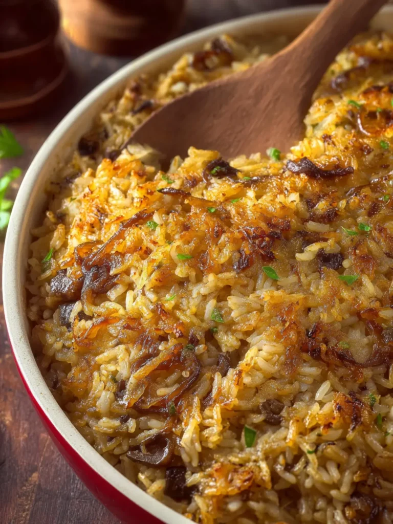 French Onion Rice Bake First Image