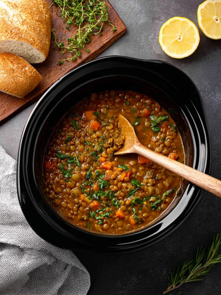 Slow Cooker Curry Lentil Soup First Image