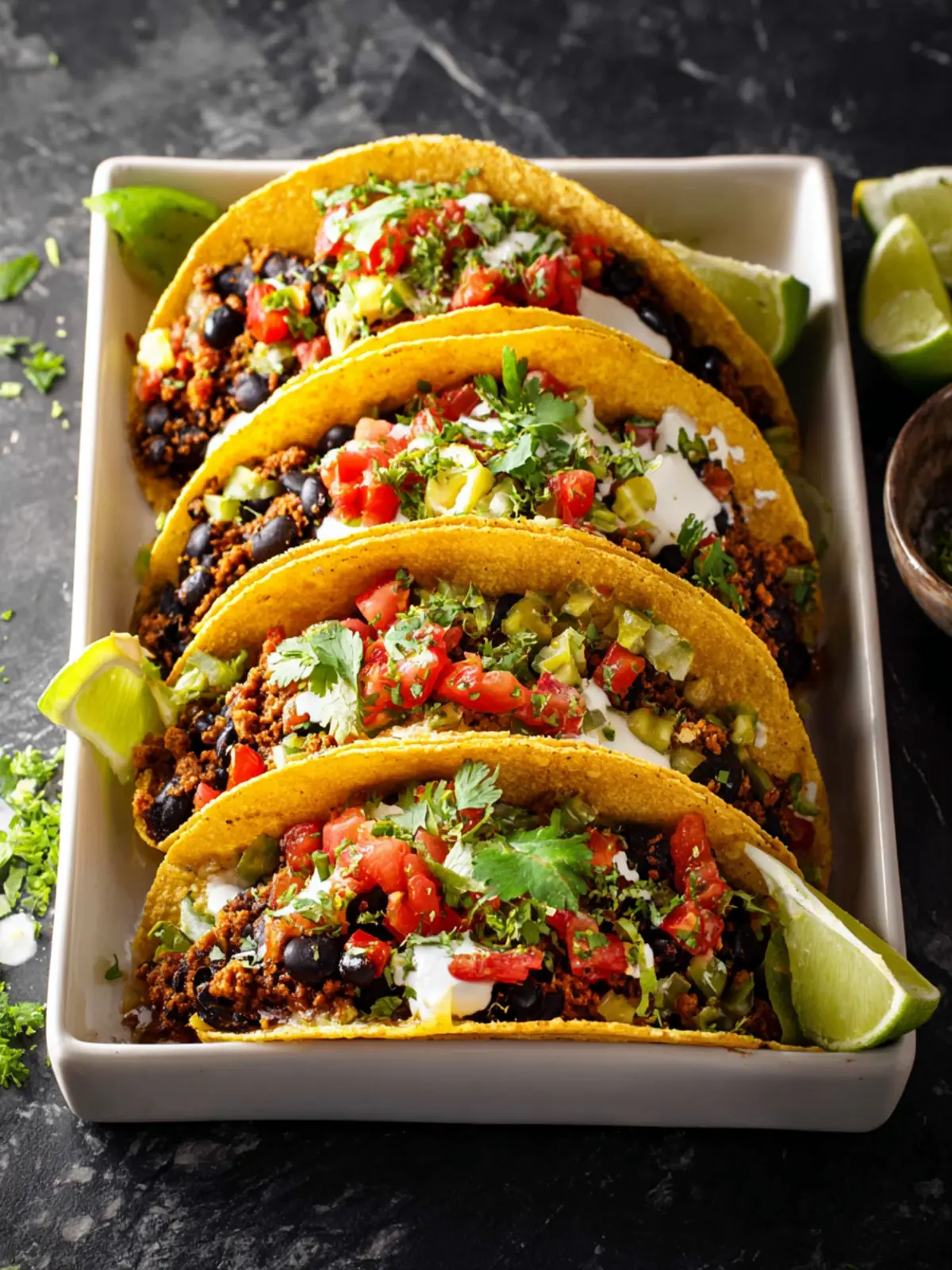 Vegetarian Black Bean Baked Taco Recipe First Image