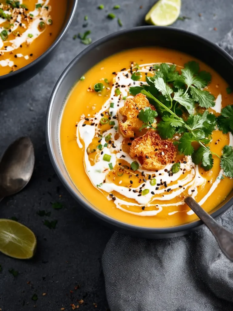 Miso Coconut Butternut Squash Soup First Image