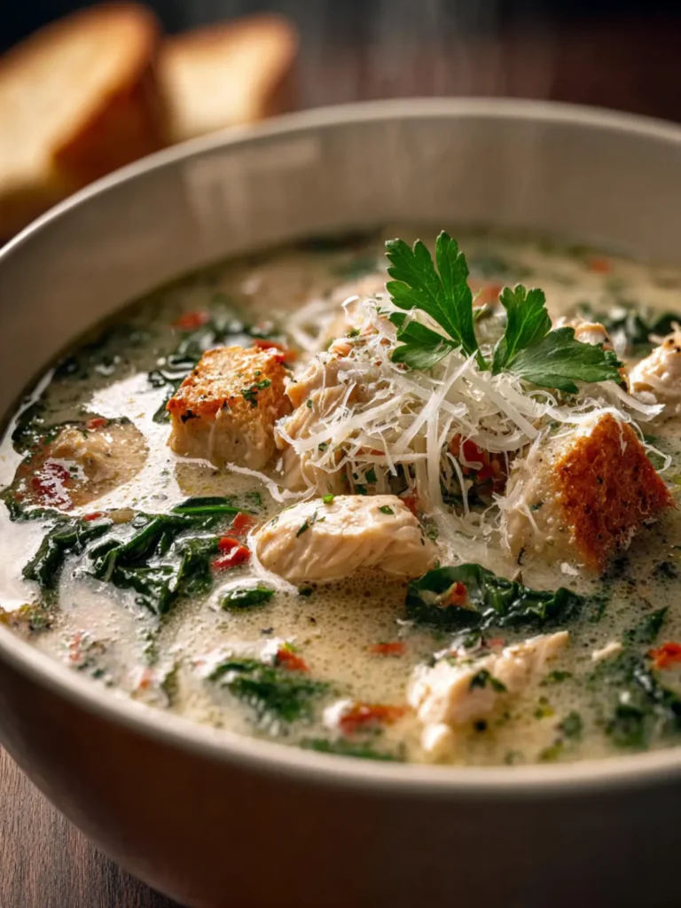 garlic parmesan chicken soup First Image