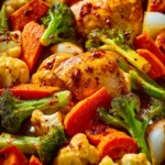 sweet chili roasted chicken and vegetables First Image