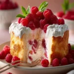 Raspberry Cream Angel Food Cake First Image