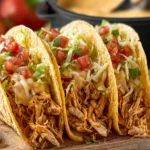 Slow Cooker Queso Chicken Tacos First Image