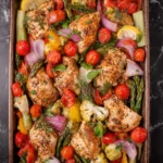 sheet pan rainbow chicken recipe First Image